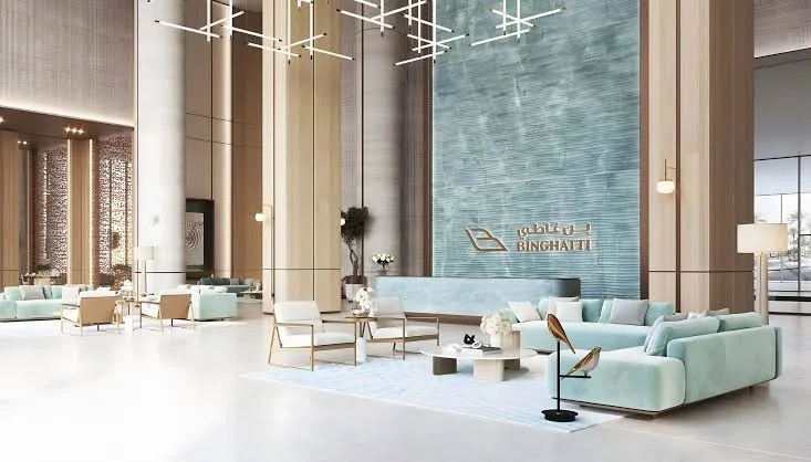 Binghatti Aquarise Retail Unit — sitting area