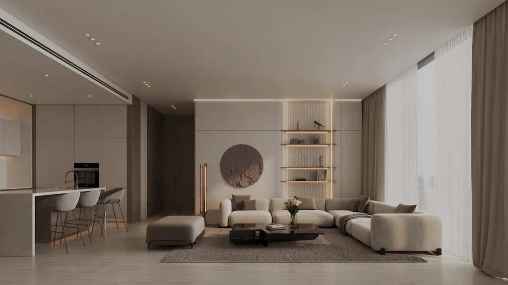 Binghatti Elite 1 Bedroom Apartment — sitting area